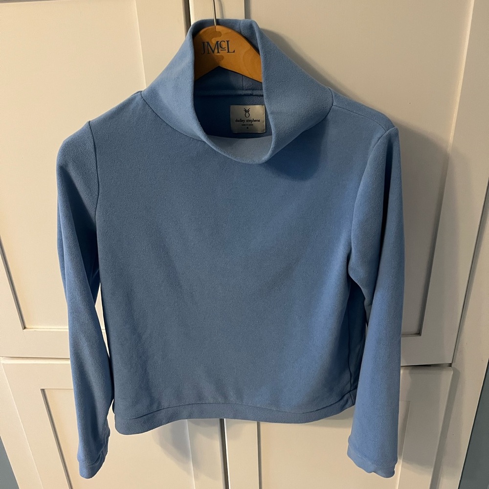 Dudley Stephens blue terry fleece top - barely worn - size small